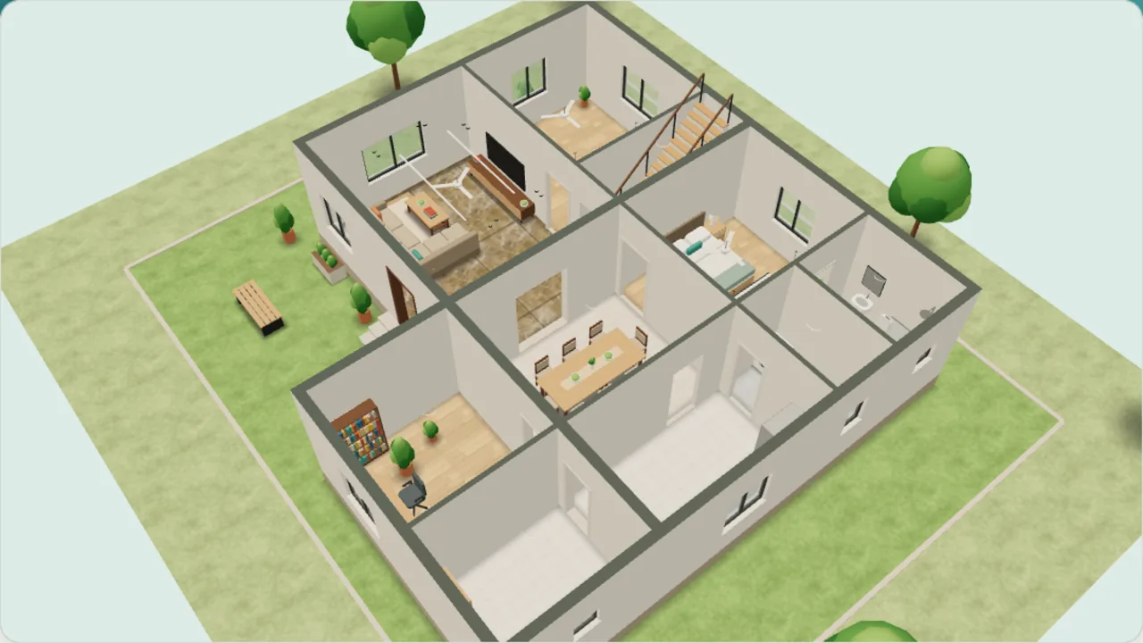 The demo house in 3D